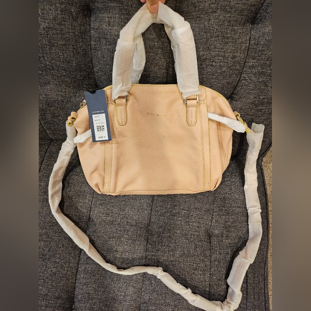 Cole Haan Pebbled Leather Satchel Crossbody Bag